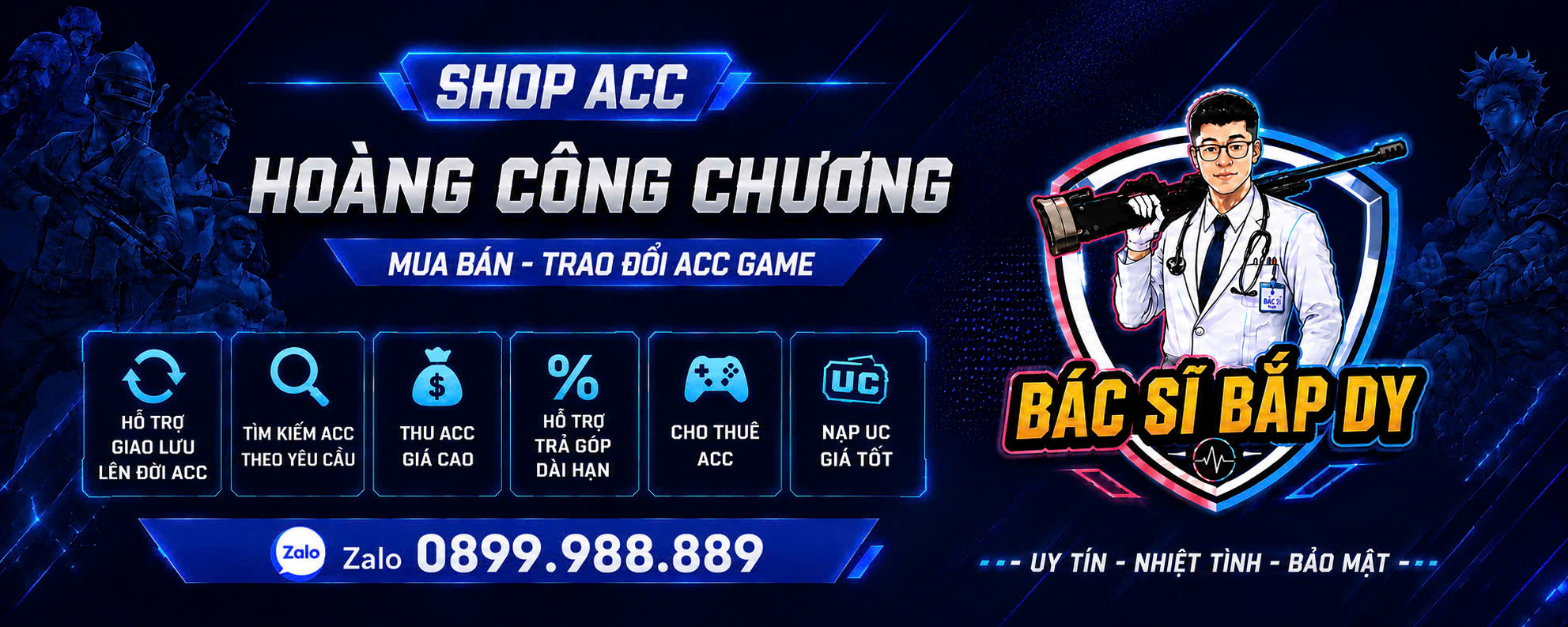 Bác Sĩ Bắp DY - mua bán, trao đổi tài khoản game